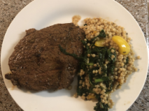 Steak and cous cous